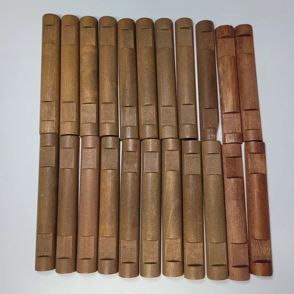 Lincoln Logs Flat Short Replacement Pcs 20 Count Brown Wood Building Toy Parts